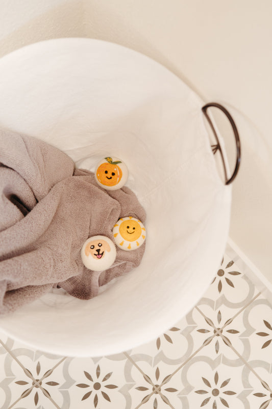 Organic Wool Dryer Balls--In Bloom Yellow