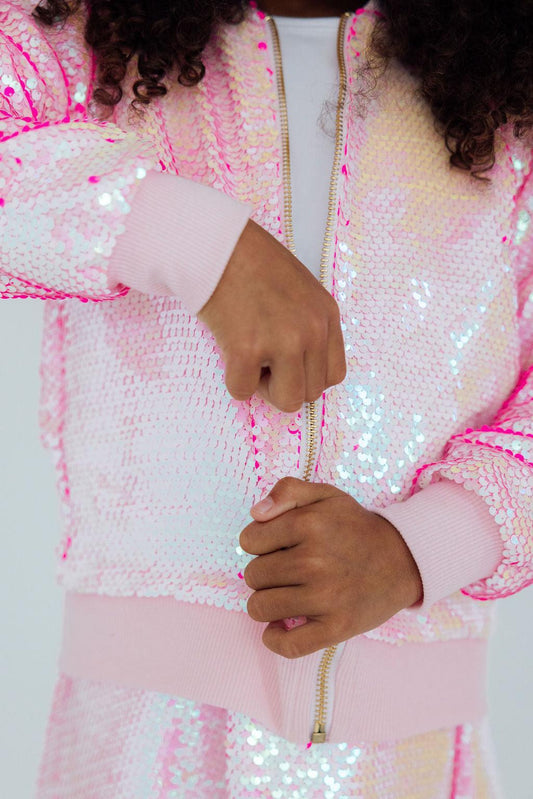 Diva Pink Flip Sequin Jacket