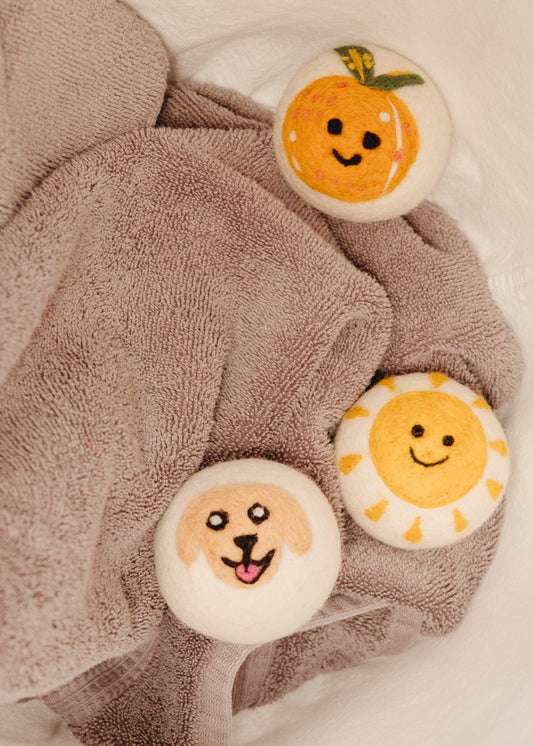 Organic Wool Dryer Balls--Monarch Butterfly