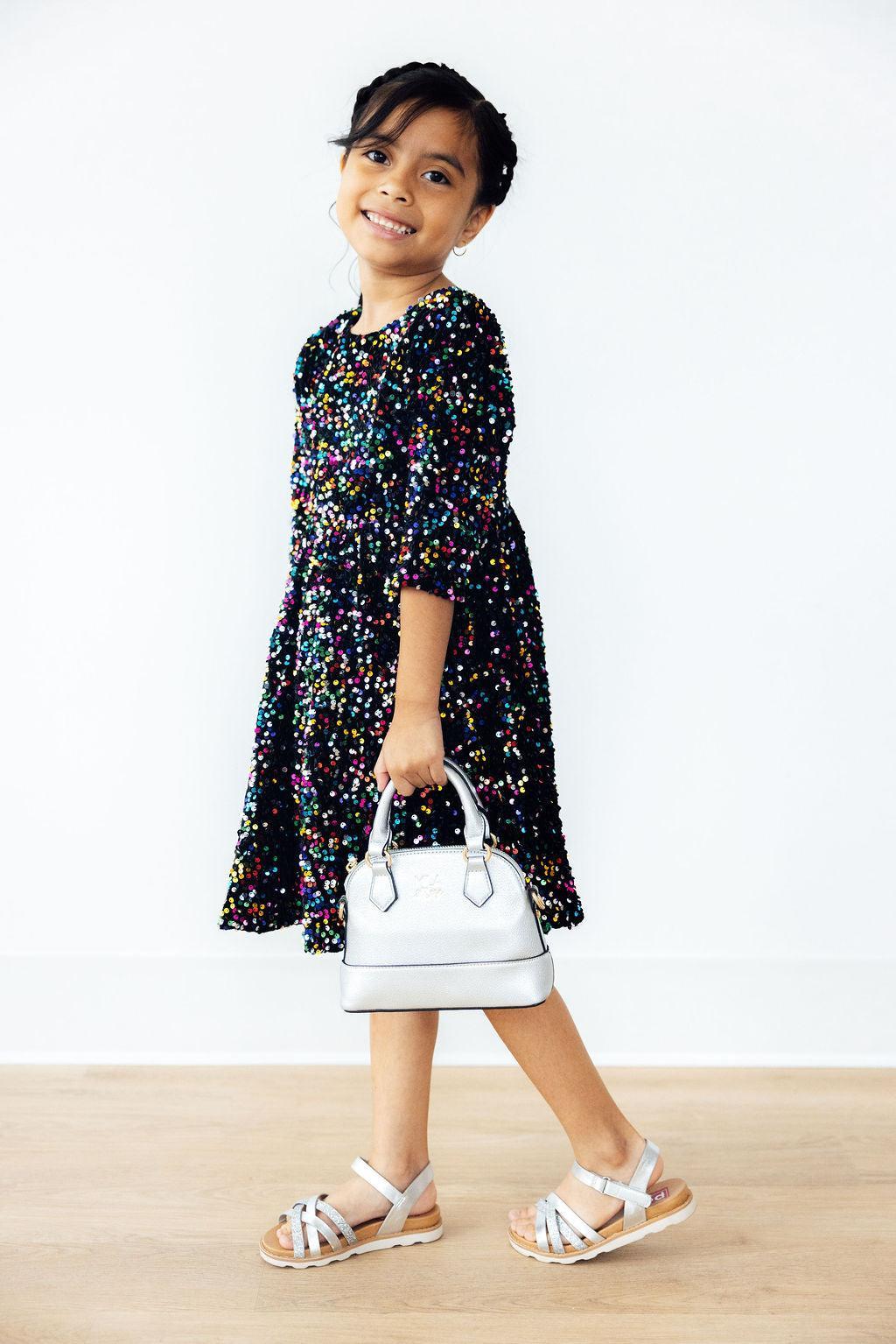 Confetti Velvet Sequin Dress