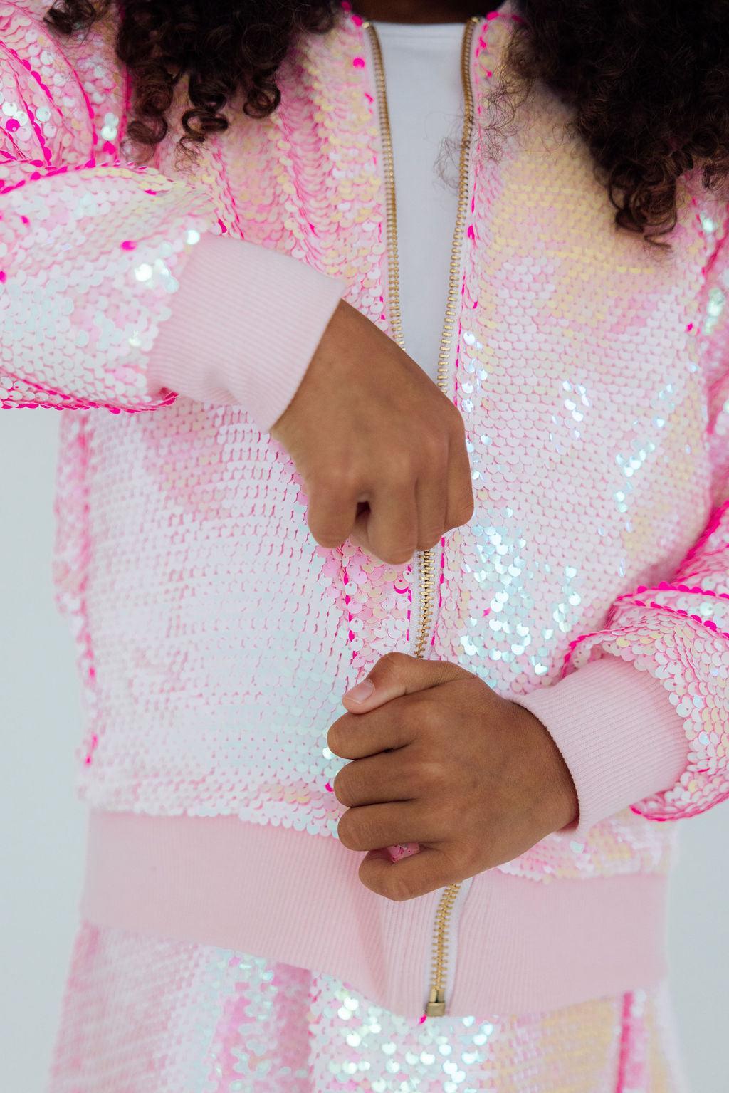 Diva Pink Flip Sequin Jacket