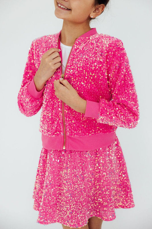 Pink Velvet Sequin Jacket